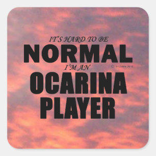 Normal Ocarina Player Square Sticker