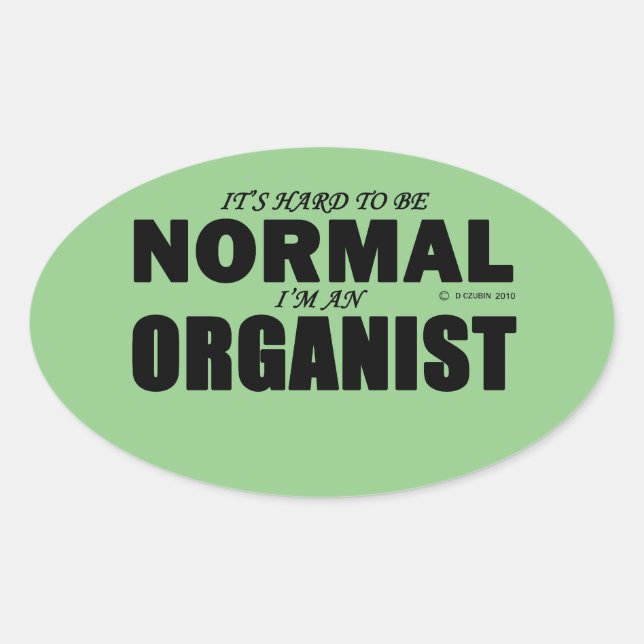 Normal Organist Oval Sticker (Front)