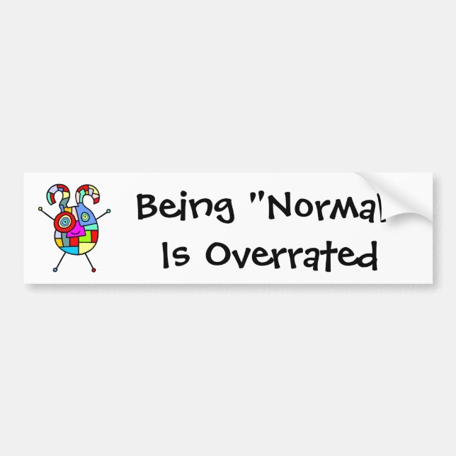 Normal Overrated (customisable) Bumper Sticker (Front)