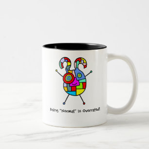 Normal Overrated (customisable) Two-Tone Coffee Mug