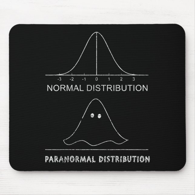 Normal Paranormal Distribution Funny Math Ghost Ha Mouse Mat (Front)