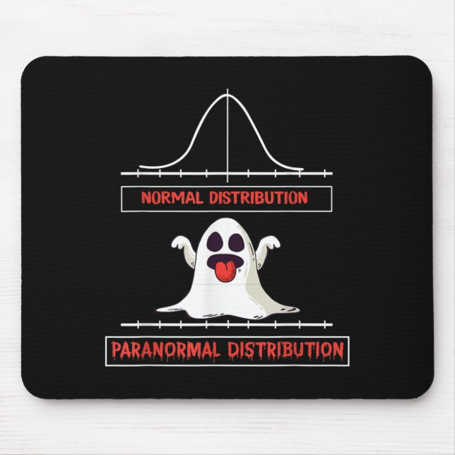 Normal paranormal distribution halloween math mouse mat (Front)