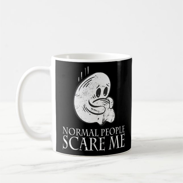 Normal People Scare Me Antisocial Nerd Geek Devian Coffee Mug (Left)