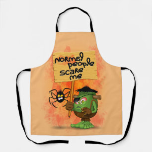 'Normal People Scare Me' Frankenstein Character Apron