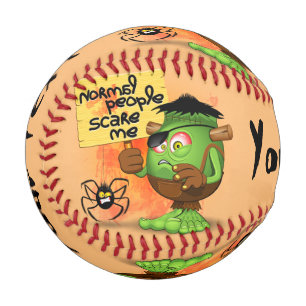 'Normal People Scare Me' Frankenstein Character Baseball