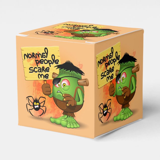 'Normal People Scare Me' Frankenstein Character Favour Box (Front Side)