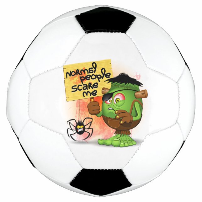 'Normal People Scare Me' Frankenstein Character Football (Front)