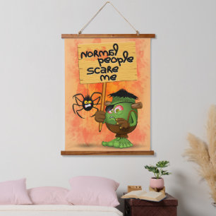 'Normal People Scare Me' Frankenstein Character Hanging Tapestry