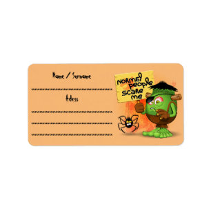 'Normal People Scare Me' Frankenstein Character Label