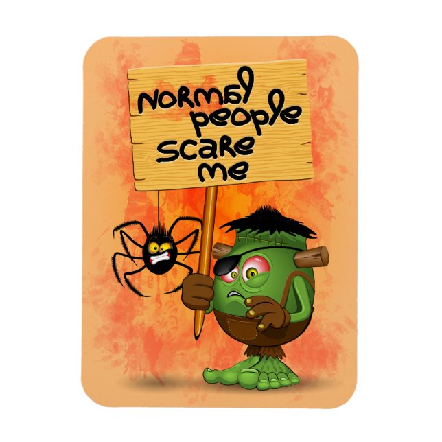 'Normal People Scare Me' Frankenstein Character Magnet (Vertical)