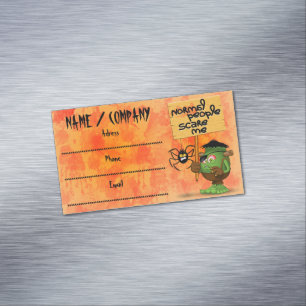 'Normal People Scare Me' Frankenstein Character Magnetic Business Card