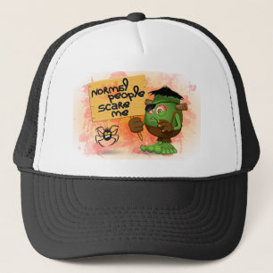 'Normal People Scare Me' Frankenstein Character Trucker Hat