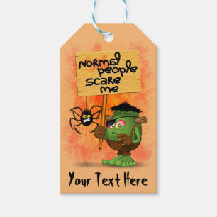 'Normal People Scare Me' Humorous Frankenstein Gift Tags