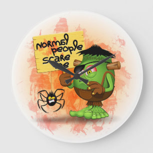 'Normal People Scare Me' Humourous Frankenstein Large Clock