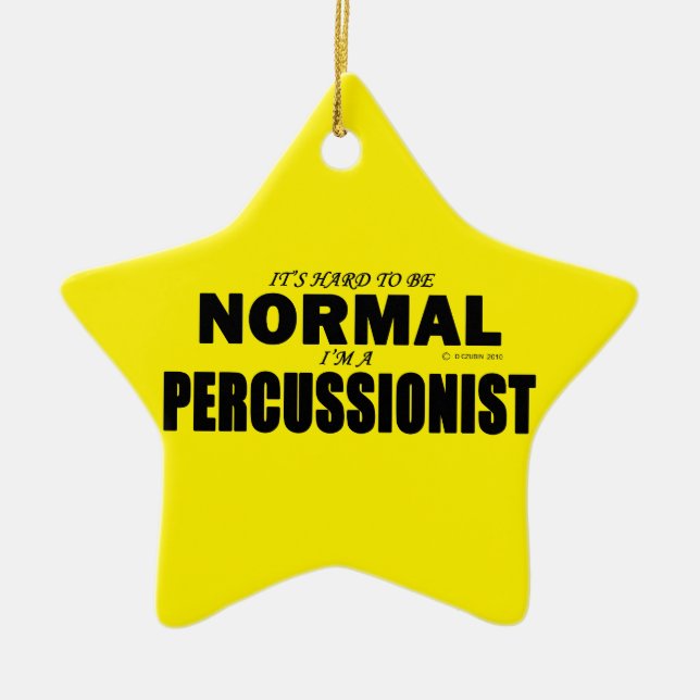 Normal Percussionist Ceramic Tree Decoration (Front)