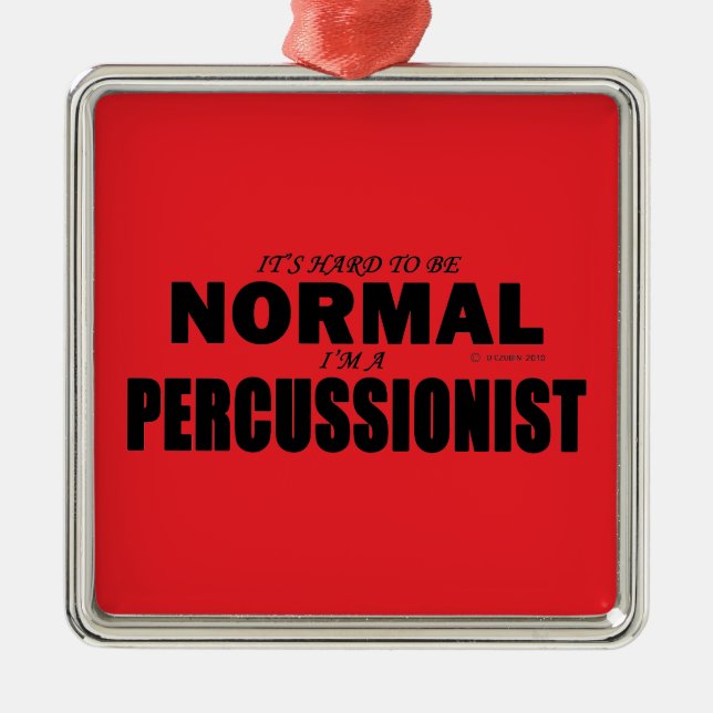 Normal Percussionist Metal Tree Decoration (Front)