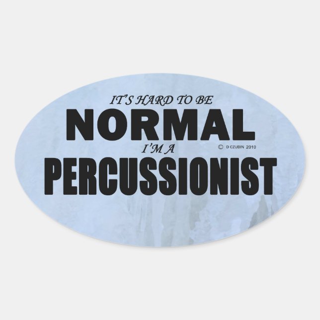 Normal Percussionist Oval Sticker (Front)