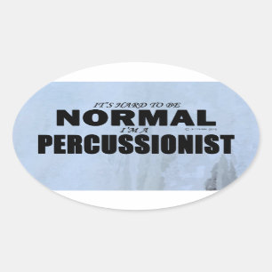 Normal Percussionist Oval Sticker