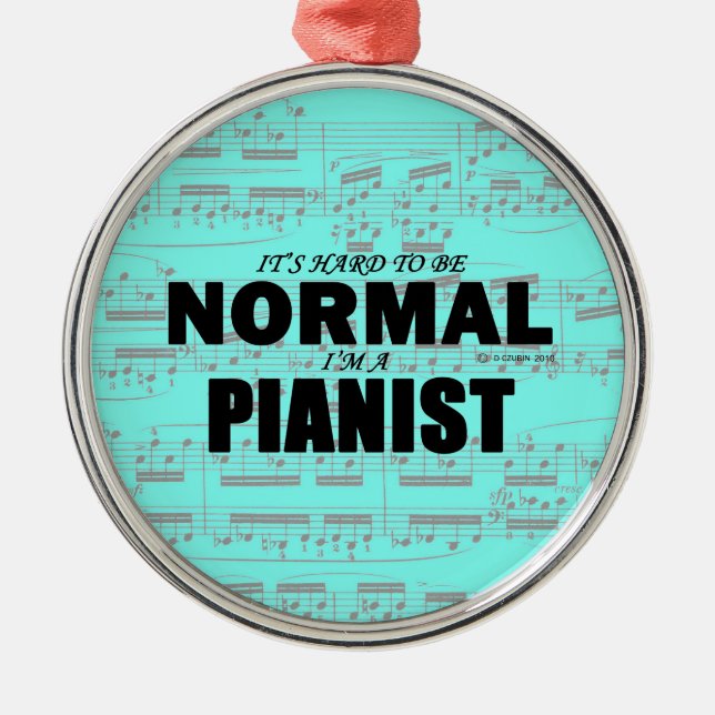 Normal Pianist Metal Tree Decoration (Front)