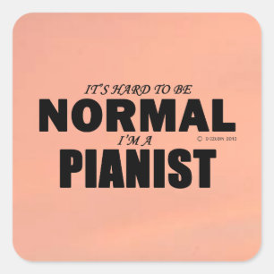 Normal Pianist Square Sticker