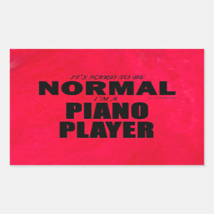 Normal Piano Player Rectangular Sticker