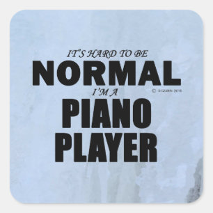 Normal Piano Player Square Sticker