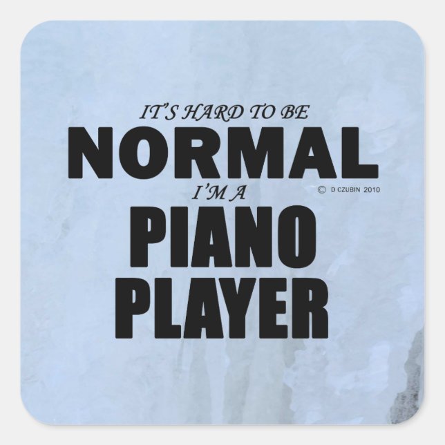 Normal Piano Player Square Sticker (Front)