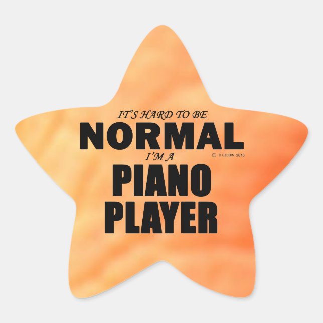 Normal Piano Player Star Sticker (Front)
