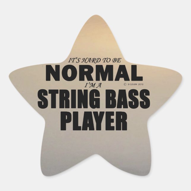 Normal String Bass Player Star Sticker (Front)