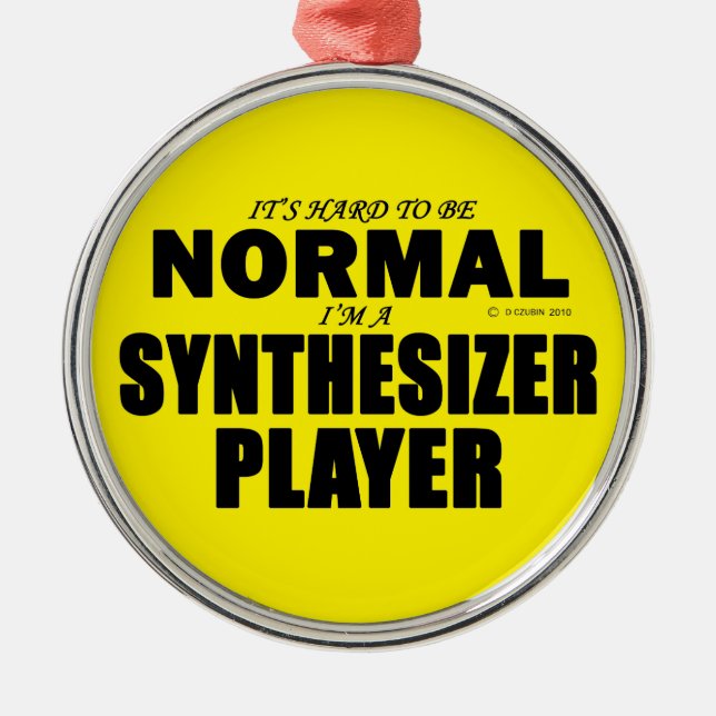 Normal Synthesizer Player Metal Tree Decoration (Front)