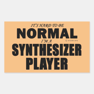 Normal Synthesizer Player Rectangular Sticker