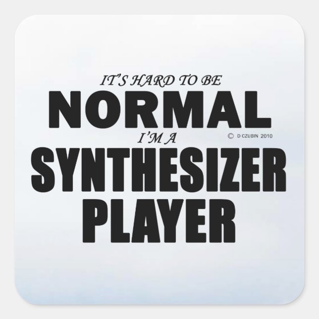 Normal Synthesizer Player Square Sticker (Front)