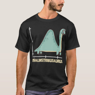 Normaldistribusaurus Dinosaur Funny Statistics Mat T-Shirt