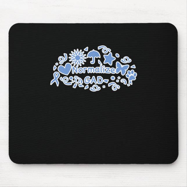 Normalise Gad (blue) Sticker  Mouse Mat (Front)