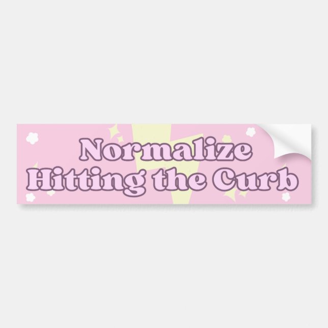 Normalise Hitting the Curb  Bumper Sticker (Front)