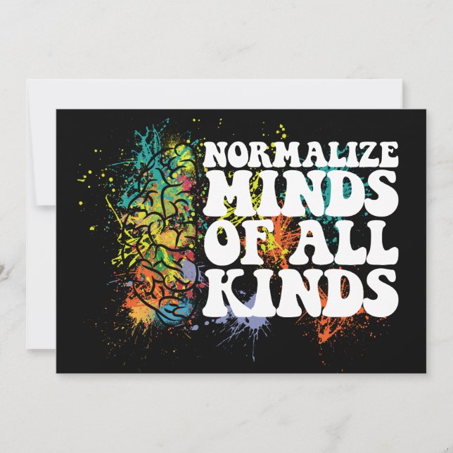 Normalise Minds of All Kinds Autism Awareness Invitation (Front)