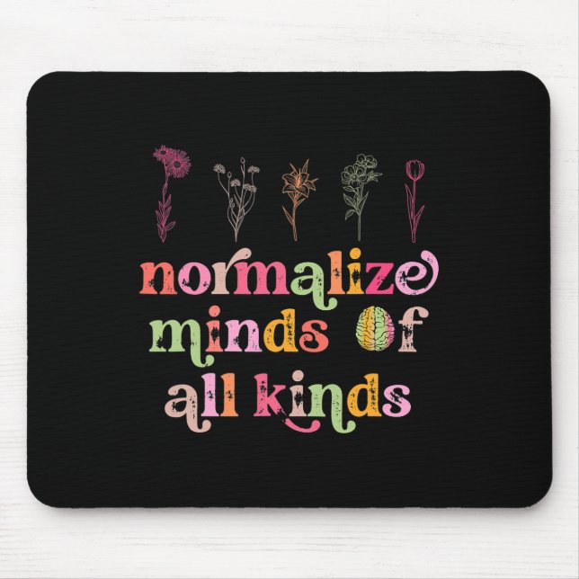 Normalise Minds Of All Kinds Autism Awareness Sped Mouse Mat (Front)
