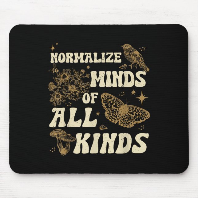 Normalise Minds Of All Kinds Neurodiversity Mouse Mat (Front)