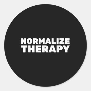 Normalise Therapy End Stigma Mental Health Awarene Classic Round Sticker