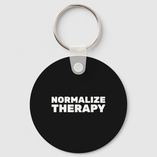 Normalise Therapy End Stigma Mental Health Awarene Key Ring (Front)