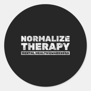 Normalise Therapy Mental Health Awareness Classic Round Sticker