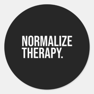 Normalise Therapy Statement Mental Health Active H Classic Round Sticker