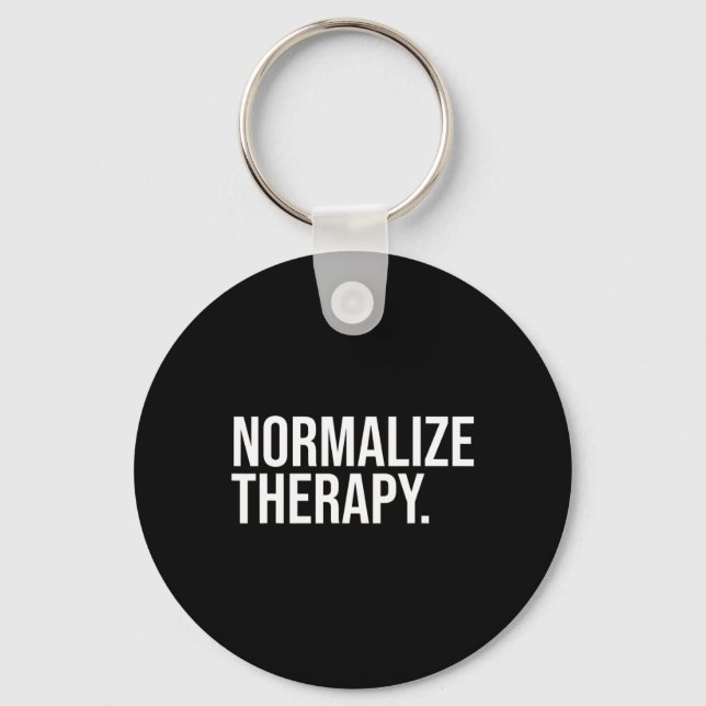 Normalise Therapy Statement Mental Health Active H Key Ring (Front)