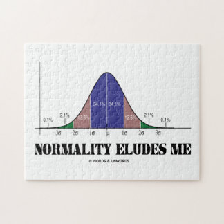 Normality Eludes Me Bell Curve Humour Jigsaw Puzzle