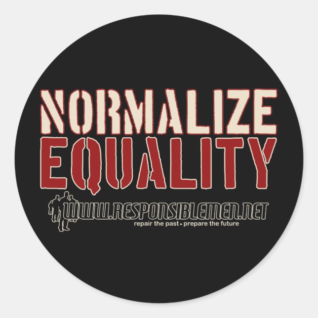 NormalizeEquality, . Classic Round Sticker (Front)