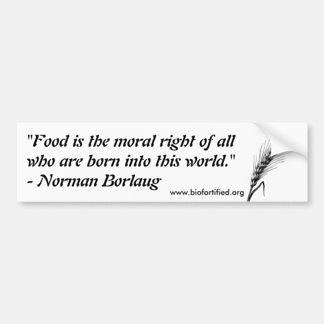 Norman Borlaug Bumper Sticker (Front)