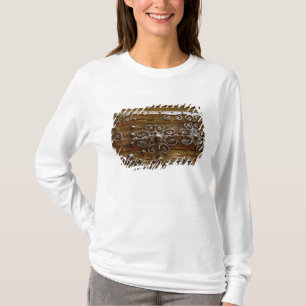 Norman iron scroll work on wooden door T-Shirt