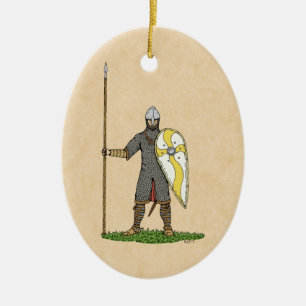 Norman Knight Circa 1066 Ceramic Tree Decoration