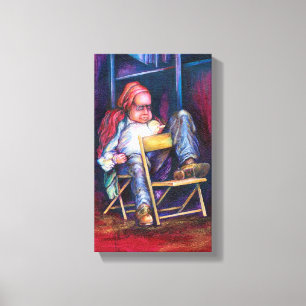 Norman Perfers To Draw In His Sleep Canvas Print