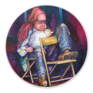 Norman prefers to draw in his Sleep Ceramic Knob